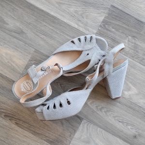 Grey Jeffrey Campbell Havana Platform Peep Toe Heel